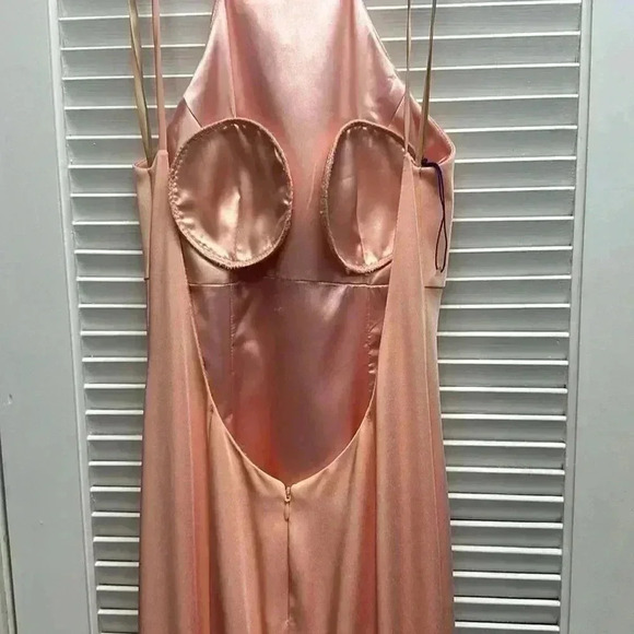 JOVANI JVN 55641 size 4 color blush with high slit - Picture 5 of 7